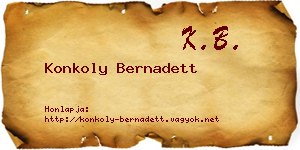 Konkoly Bernadett névjegykártya